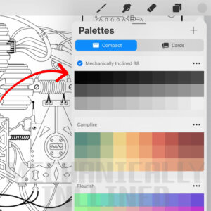 mechanically inclined '88 procreate colour swatch